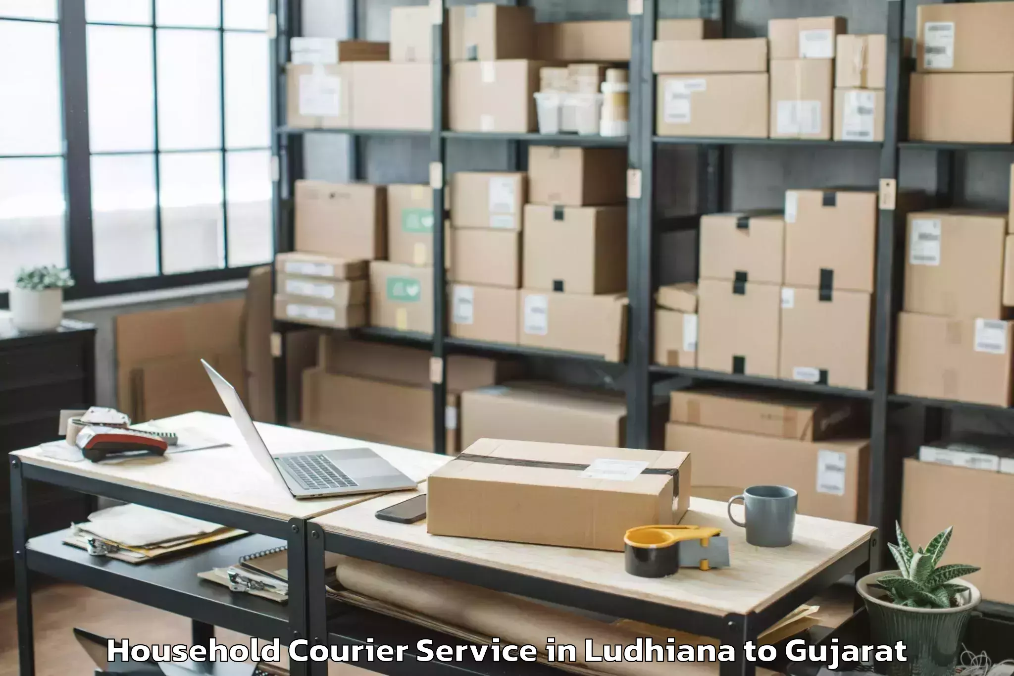 Easy Ludhiana to Gussar Household Courier Booking